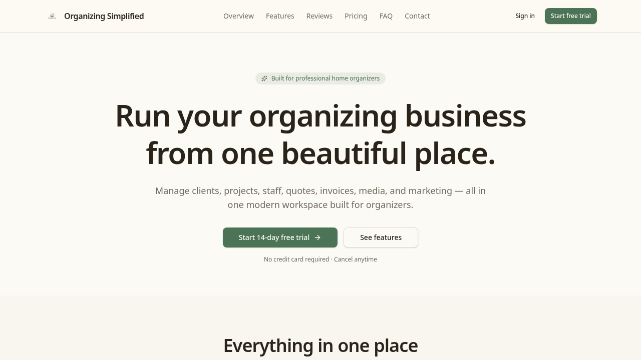 Screenshot of Organized Life Pro